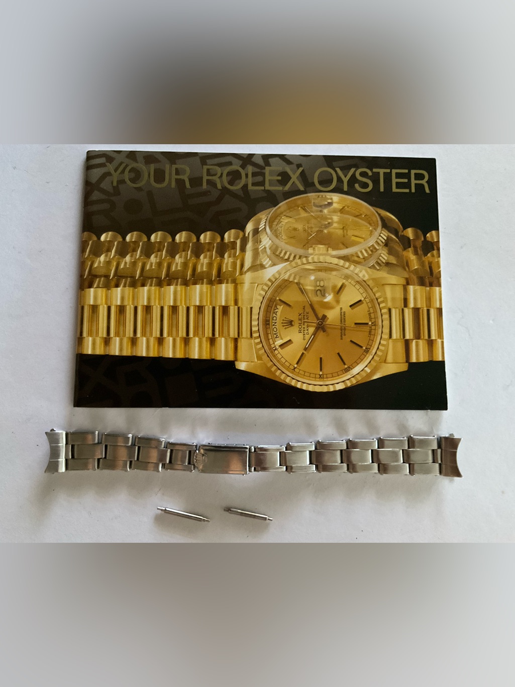 Rolex Silver Stainless Steel Bracelet And End Links